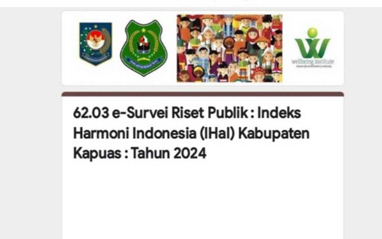 Masyarakat Kapuas Diajak Sukseskan e-Survei Indeks Harmoni 2024